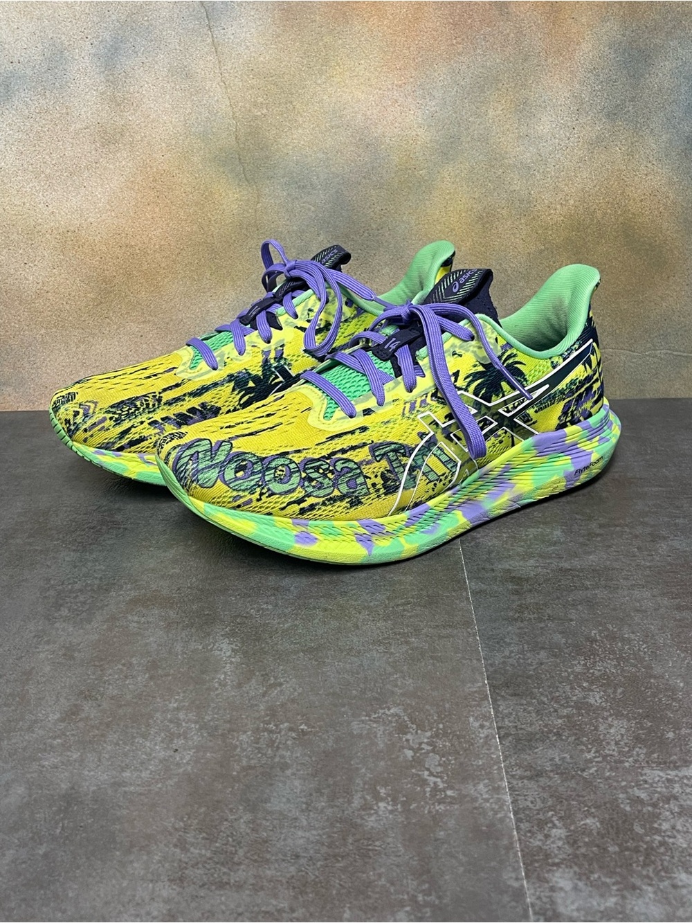 Asics Noosa Tri 14 Women's Running Shoes Safety Yellow/Midnight Size 7.5B - Picture 3 of 16